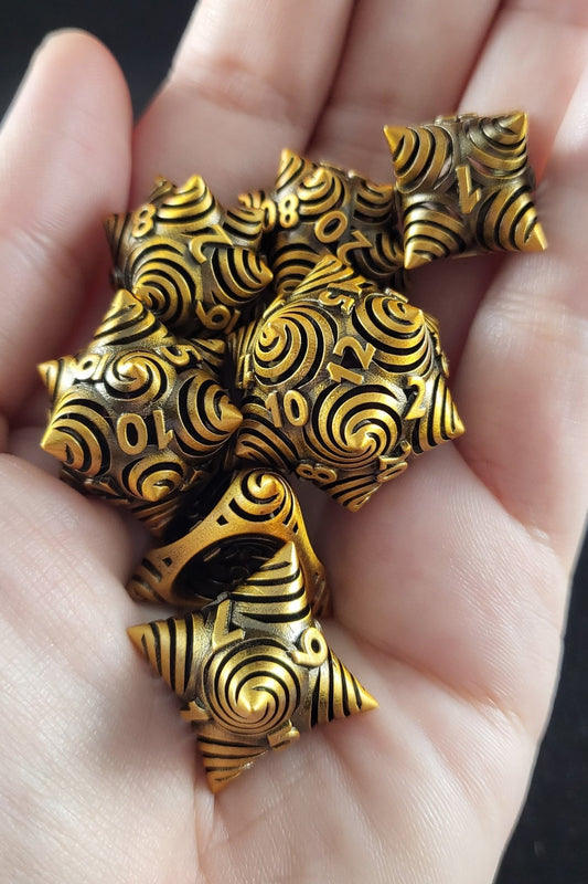 Aeloria's Spheres - Metal Dice Set for RPGs - D&D & Pathfinder