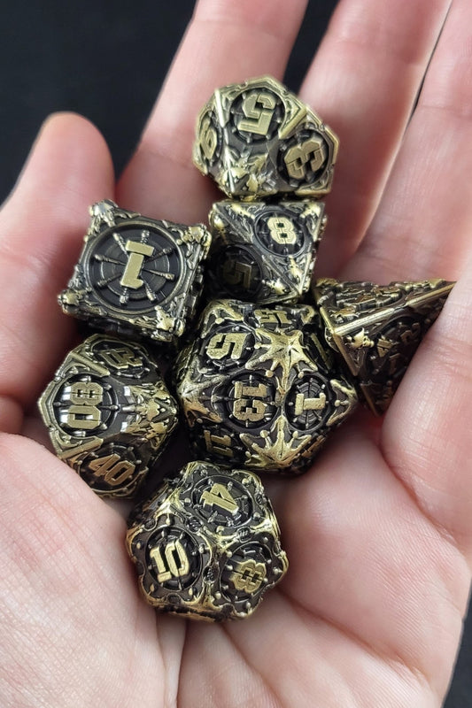 Metal Marauders - Metal Dice Set for RPGs - D&D & Pathfinder