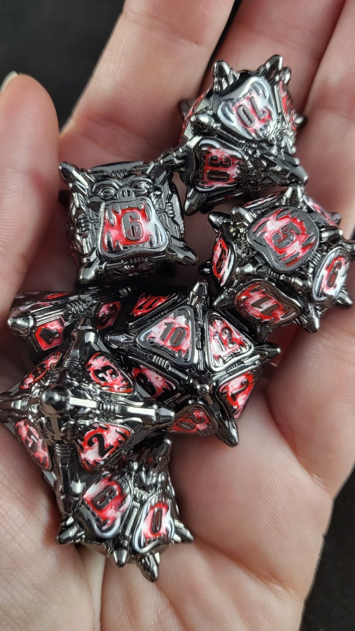 The Maw - Metal Dice Set for RPGs - D&D & Pathfinder